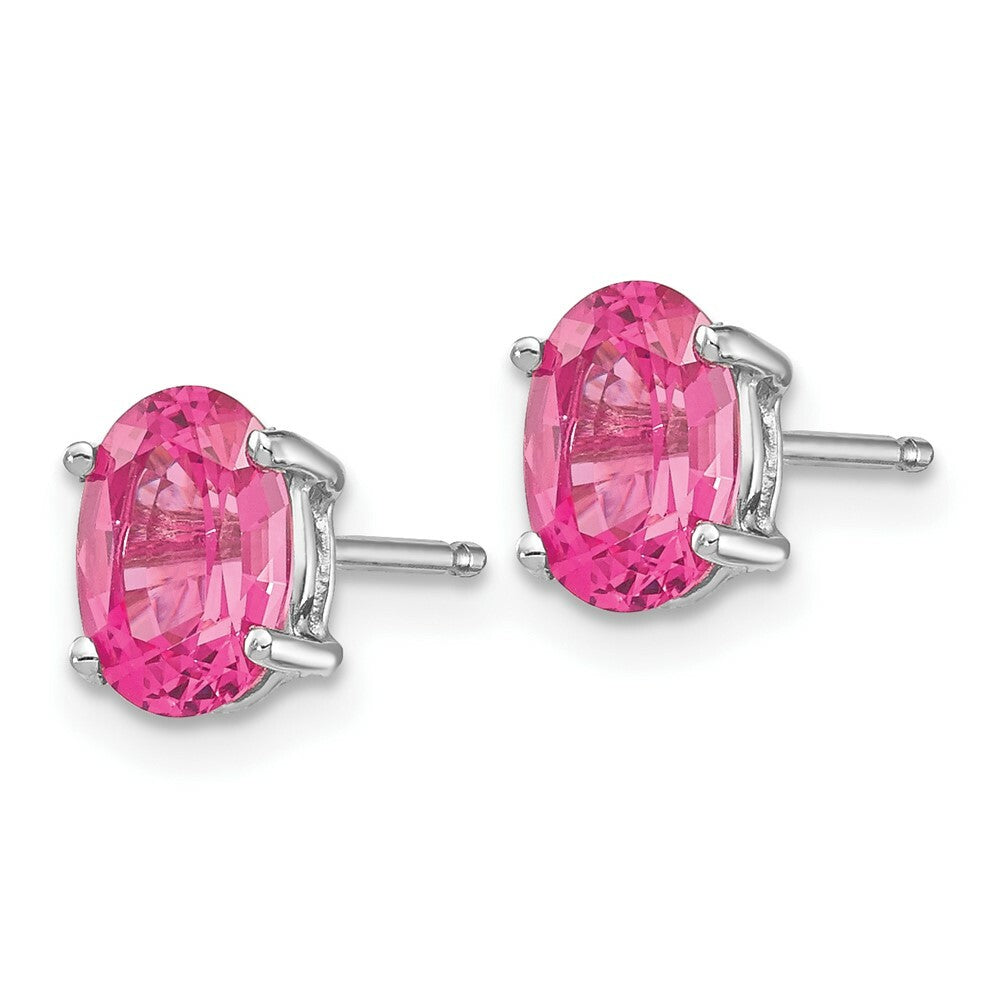 14K White Gold Pink Spinel Earrings 1.74-Carat tw