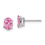 Load image into Gallery viewer, 14K White Gold Pink Sapphire Earrings 2.22-Carat tw
