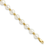 Load image into Gallery viewer, 7.25" Length Bracelet 14K Yellow Gold FW Cultured Pearl Bracelet
