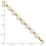 Load image into Gallery viewer, 7.25" Length Bracelet 14K Yellow Gold FW Cultured Pearl Bracelet

