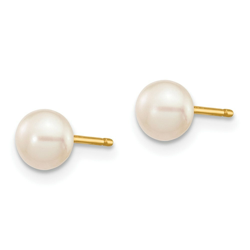 14K Yellow Gold Three Pair Box Set Freshwater Cultured Pearl Earrings