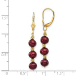 Load image into Gallery viewer, 14K Coffee Brown Freshwater Cultured Pearl &amp; Bead Earrings
