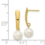 Load image into Gallery viewer, 14K 6-7mm Round Freshwater Cultured Pearl Earrings
