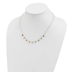 Load image into Gallery viewer, 14K Yellow Gold Multi-color Gemstone Necklace w/ 2in ext.  length: 16 inches
