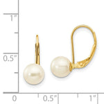 Load image into Gallery viewer, 14K 6-7mm Freshwater Cultured Pearl Leverback Earrings
