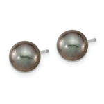 Load image into Gallery viewer, 14k White Gold 8-9mm Saltwater Cultured Tahitian Pearl Earrings
