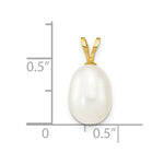 Load image into Gallery viewer, 14K Yellow Gold 8-9mm Freshwater Cultured Rice Pearl Pendant
