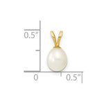 Load image into Gallery viewer, 14K Yellow Gold 6-7mm Rice Freshwater Cultured Rice Pearl Pendant
