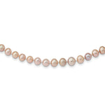 Load image into Gallery viewer, 14K Yellow Gold 4-8mm Graduated Purple Freshwater Cultured Pearl Necklace  length: 18 inches
