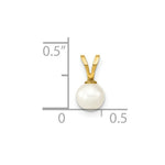 Load image into Gallery viewer, 14K Yellow Gold 5-6mm Round White Freshwater Cultured Pearl Pendant
