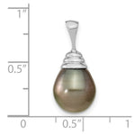 Load image into Gallery viewer, 14k White Gold 10-11mm Saltwater Cultured Tahitian Pearl Drop Pendant
