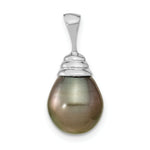 Load image into Gallery viewer, 14k White Gold 10-11mm Saltwater Cultured Tahitian Pearl Drop Pendant

