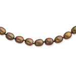Load image into Gallery viewer, 14K Yellow Gold 6-7mm Coffee Brown Freshwater Cultured Pearl Necklace  length: 18 inches
