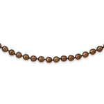 Load image into Gallery viewer, 14K Yellow Gold 7-8mm Coffee Brown Freshwater Cultured Pearl Necklace  length: 20 inches
