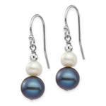 Load image into Gallery viewer, 14K White Gold Fresh Water Cultured Pearl W/ Mirror Bead Earrings
