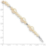 Load image into Gallery viewer, 7.5" Length Bracelet 14K White Gold 8.5-9mm FW Cultured Pearl W/Mirror Bead Bracelet
