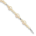 Load image into Gallery viewer, 7.5" Length Bracelet 14K White Gold 8.5-9mm FW Cultured Pearl W/Mirror Bead Bracelet
