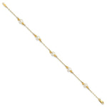 Load image into Gallery viewer, 7.5" Length Bracelet 14K Gold and Fresh Water Cultured Pearl/Bead Bracelet
