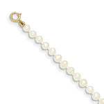 Load image into Gallery viewer, 14K Yellow Gold 3-4mm Freshwater Cultured Pearl White Necklace  length: 14 inches
