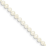 Load image into Gallery viewer, 14K Yellow Gold 3-4mm White Freshwater Cultured Pearl Girls Bracelet  length: 5 inches
