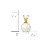 Load image into Gallery viewer, 14K Yellow Gold 6-7mm White Saltwater Akoya Cultured Pearl Pendant

