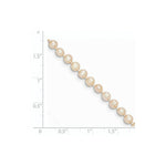 Load image into Gallery viewer, 14K Yellow Gold 3-4mm Egg Pink Freshwater Cultured Pearl Girls Bracelet  length: 4 inches
