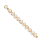 Load image into Gallery viewer, 14K Yellow Gold 5-6mm Egg Pink Freshwater Cultured Pearl Necklace  length: 12 inches
