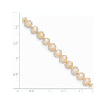 Load image into Gallery viewer, 14K Yellow Gold 5-6mm Egg Pink Freshwater Cultured Pearl Necklace  length: 16 inches
