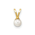 Load image into Gallery viewer, 14K Yellow Gold 3-4mm Round White Freshwater Cultured Pearl Pendant
