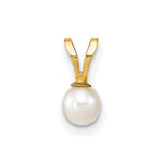 Load image into Gallery viewer, 14K Yellow Gold 4-5mm Round White Freshwater Cultured Pearl Pendant
