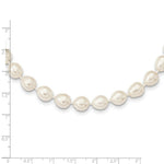 Load image into Gallery viewer, 14K Yellow Gold 7-7.5mm White Rice Freshwater Cultured Pearl Necklace  length: 18 inches
