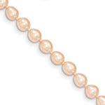 Load image into Gallery viewer, 14K Yellow Gold 5-6mm Pink Freshwater Cultured Rice Pearl Girls Bracelet  length: 4 inches
