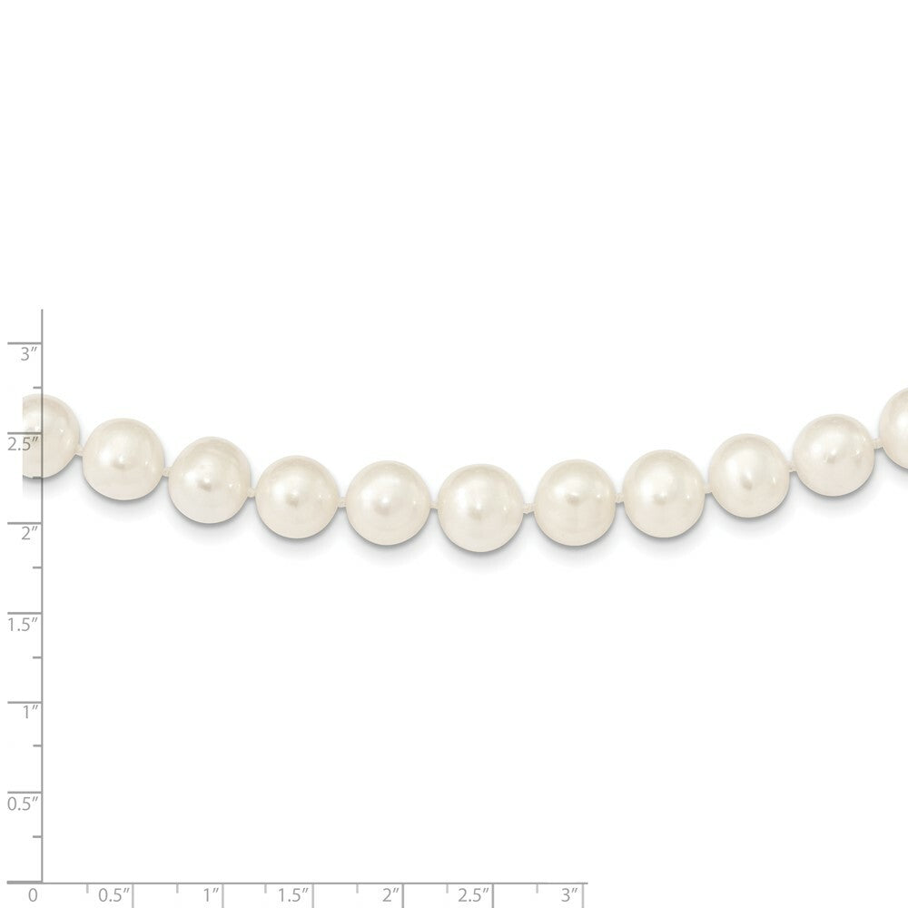 14K Yellow Gold 11-12mm White Freshwater Cultured Pearl Fancy Necklace  length: 18 inches