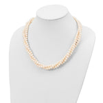 Load image into Gallery viewer, 14K Yellow Gold 6-7mm White Freshwater Cultured 3-Strand Pearl Necklace  length: 21 inches
