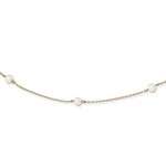 Load image into Gallery viewer, 14K Yellow Gold 5-6mm White Freshwater Cultured Pearl 7-Station Necklace  length: 16 inches
