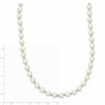 Load image into Gallery viewer, 14k White Gold Bead and 6-7mm White Freshwater Cultured Pearl Necklace  length: 18 inches

