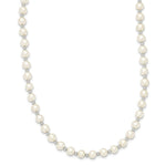 Load image into Gallery viewer, 14k White Gold Bead and 6-7mm White Freshwater Cultured Pearl Necklace  length: 18 inches

