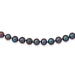 Load image into Gallery viewer, 14k White Gold 10-11mm Black Freshwater Cultured Pearl Fancy Necklace  length: 18 inches
