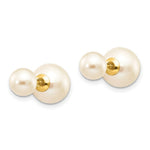 Load image into Gallery viewer, 14K Yellow Gold 6-7mm &amp; 9-10mm White Round Freshwater Cultured Pearl Screw On Earrings
