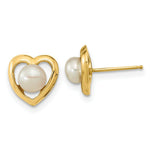 Load image into Gallery viewer, 14K Yellow Gold 4-5mm White Button Freshwater Cultured Pearl Post Earrings
