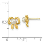 Load image into Gallery viewer, 14K Yellow Gold 3-4mm White Button Freshwater Cultured Pearl Post Earrings
