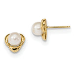 Load image into Gallery viewer, 14K Yellow Gold 5-6mm White Near Round Freshwater Cultured Pearl Post Earrings
