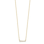 Load image into Gallery viewer, 14K Yellow Gold w/ Freshwater Cultured Pearl &amp; Diamond Necklace  length: 17 inches

