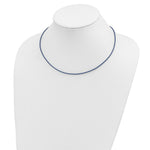 Load image into Gallery viewer, 14K Yellow Gold Clasp and End tabs 1.6mm 16 inches Royal Blue Leather Cord Necklace
