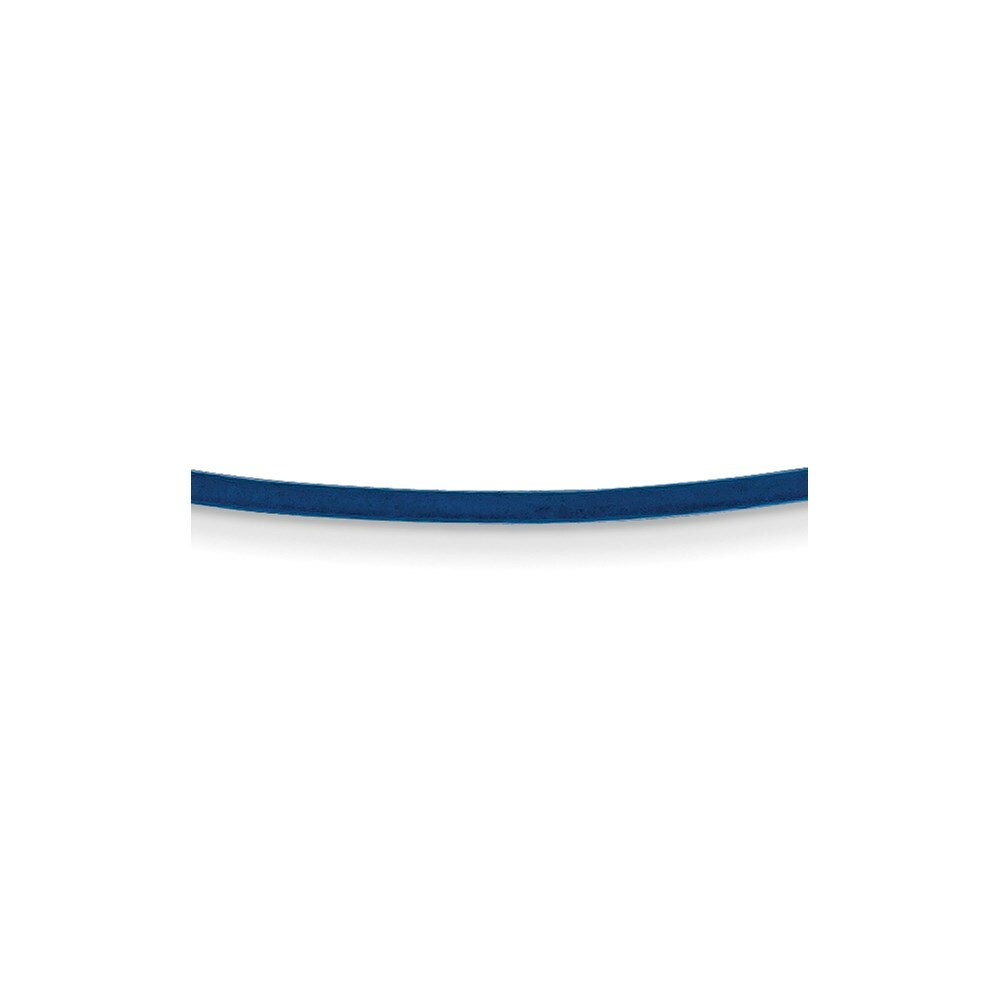 14K Yellow Gold Clasp and End tabs 1.6mm 16 inches Royal Blue Leather Cord Necklace