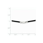 Load image into Gallery viewer, 14k White Gold 2mm Black Leather Cord Necklace  length: 20 inches
