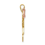 Load image into Gallery viewer, 14K Tri-Color Gold Large Girl on Left &amp; Boy on Right Engravable Charm
