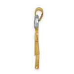 Load image into Gallery viewer, 14K Two-tone Gold Large Double Boys Engravable Charm Pendant
