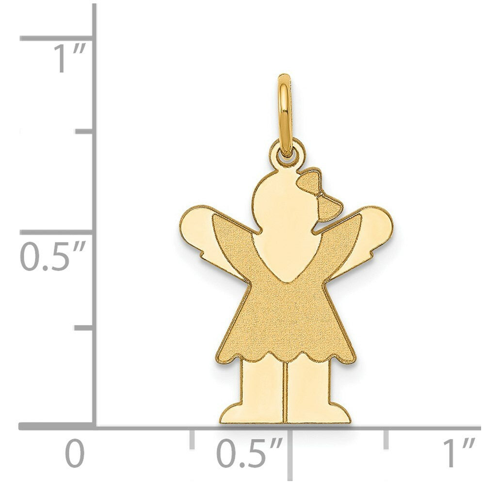 14K Yellow Gold Kid Charm Pendant