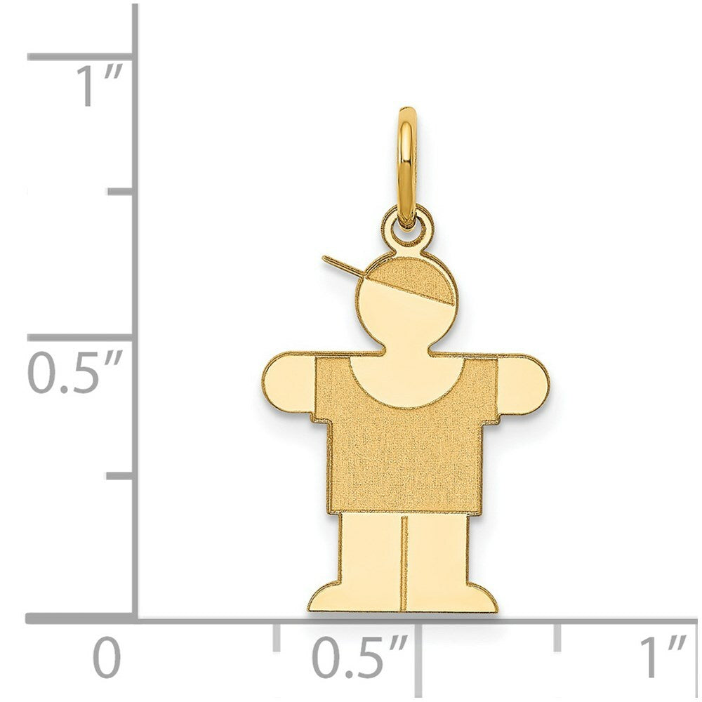 14K Yellow Gold Kid Charm Pendant